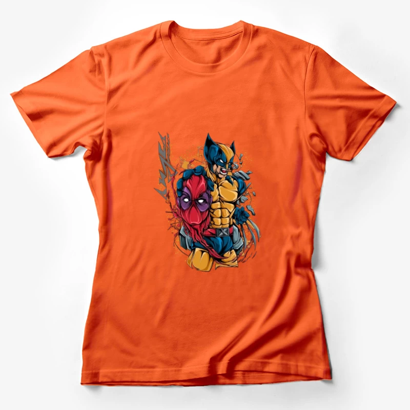Wolverine and Spider-Man Mashup Female T-Shirt
