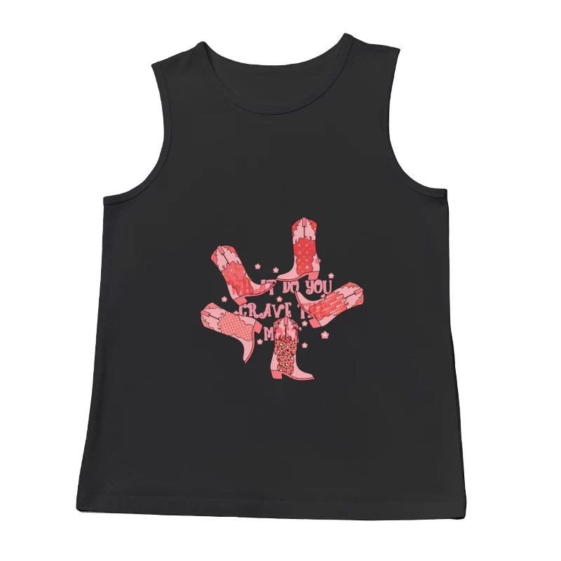 Cowboy-Stiefel mit Muster im Retro-Stil Herren Tanktops