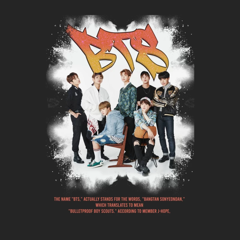 BTS: Popular K-Pop Boy Band from South Korea Male Pullover Sweatshirt
