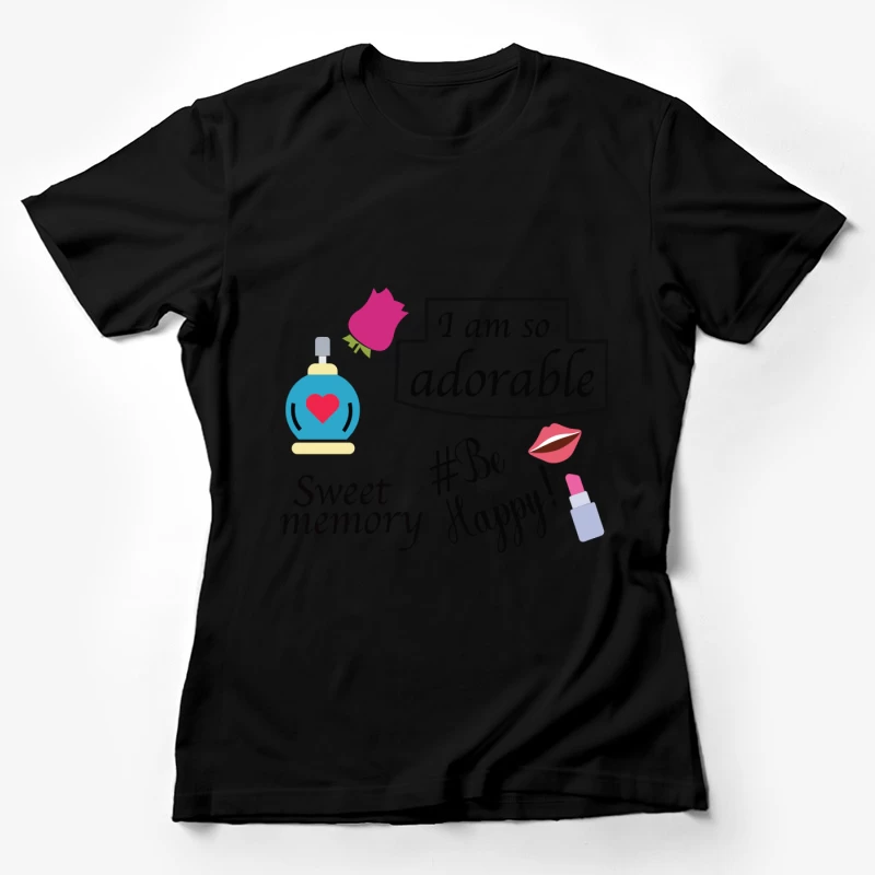 Design d'éléments mignons et motivants Femme T-Shirt