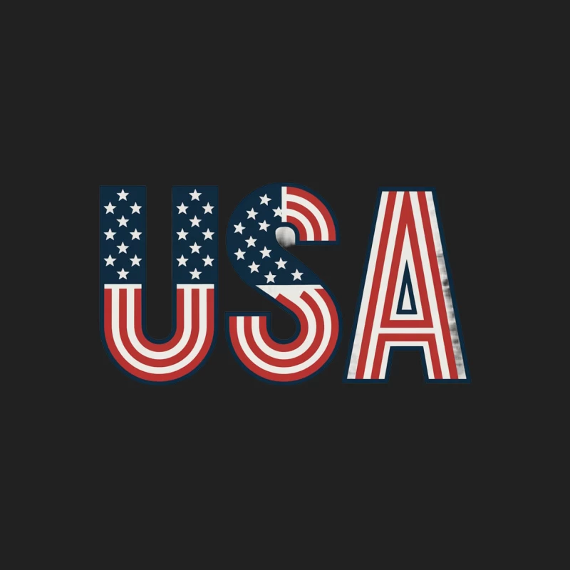 American Patriotic USA Typography with Stars and Stripes Design Bucket Hat