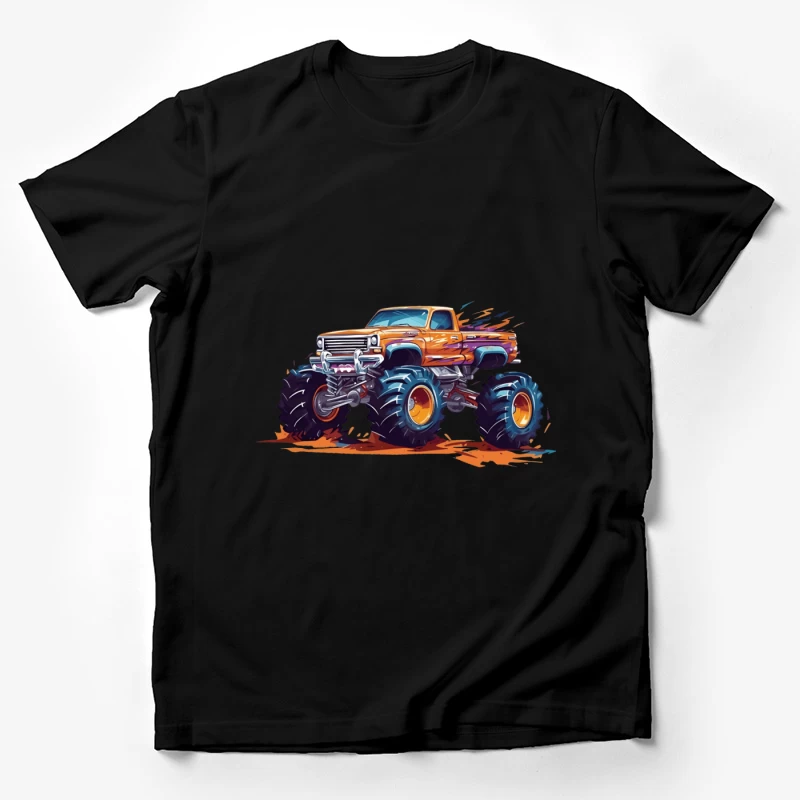 Orange Monster Truck Illustration Herren T-Shirt