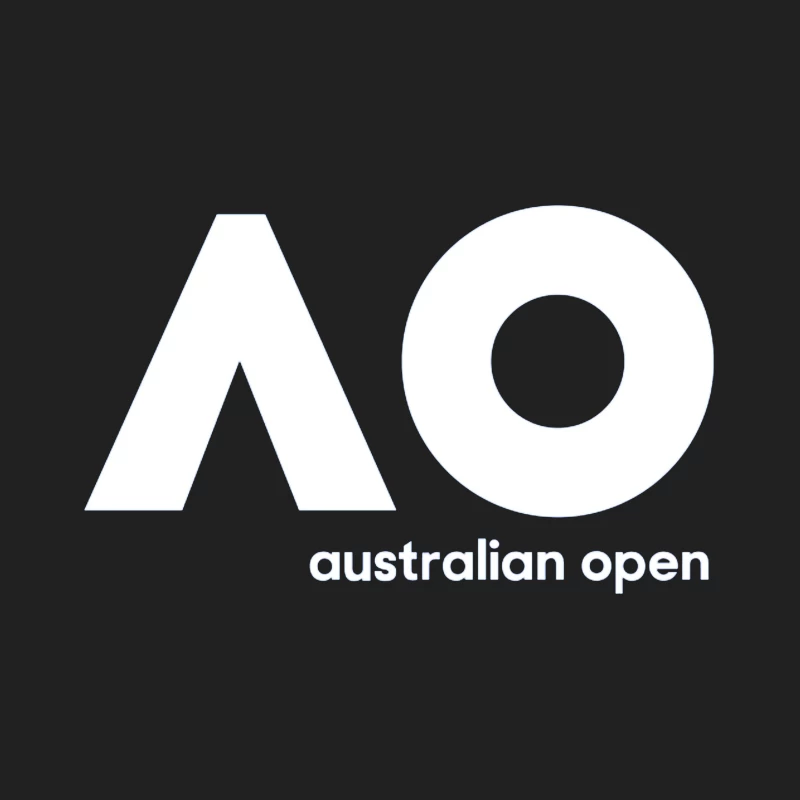 Australian Open Tennis Tournament White Minimalist Logo Bucket Hat