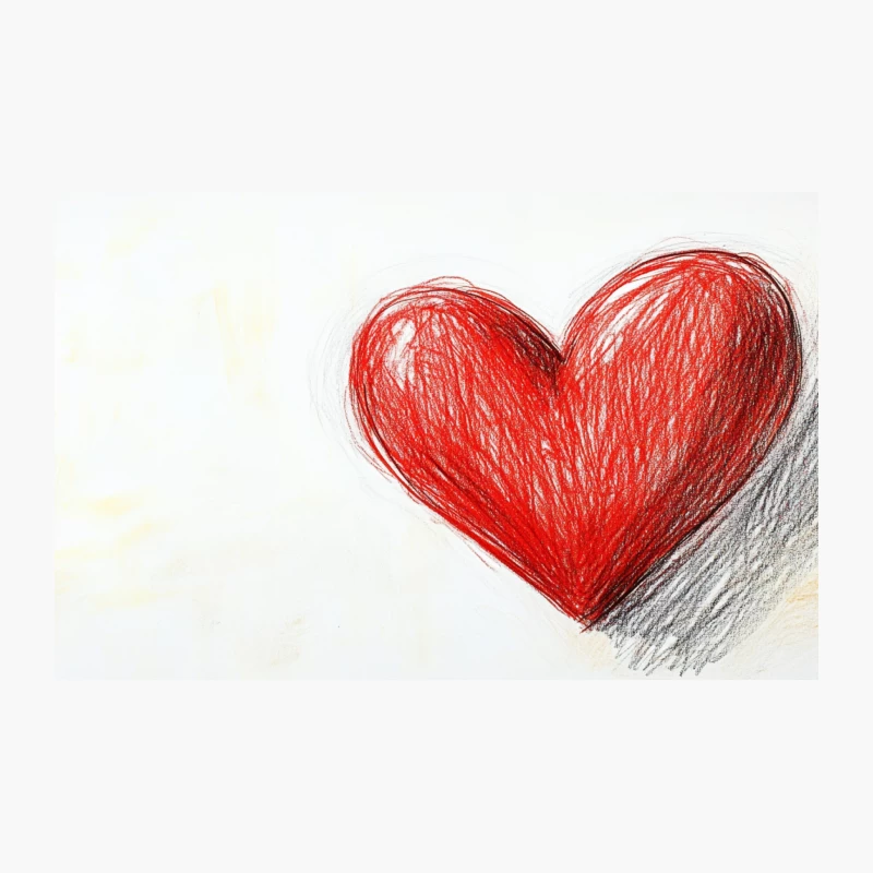 Red Heart Sketch: A Symbol of Love and Romance Travel Mug