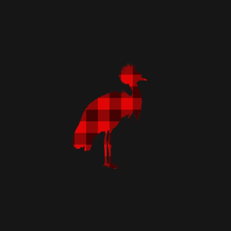 Silhouette d'oiseau à carreaux Femme T-Shirt