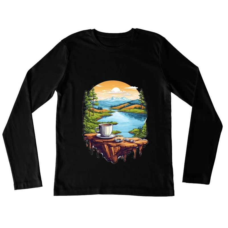 Scenic Coffee Landscape Female Long Sleeve T-Shirt