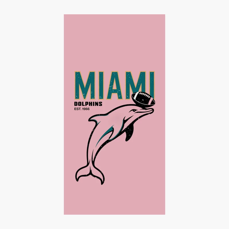 Miami Dolphins NFL Vintage Team Logo Design From 1966 iPhone Case