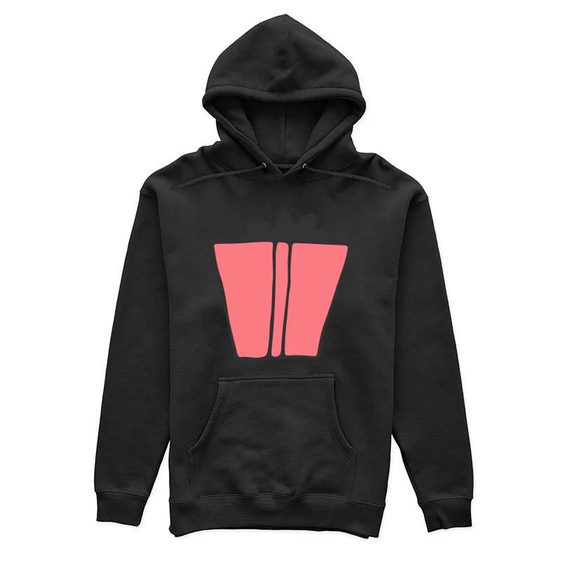 Cadeau rose avec ruban noir Femme Sweat à capuche
