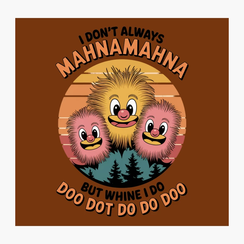 Retro Muppets Mahna Mahna Sunset Cartoon Humor Throw Pillow