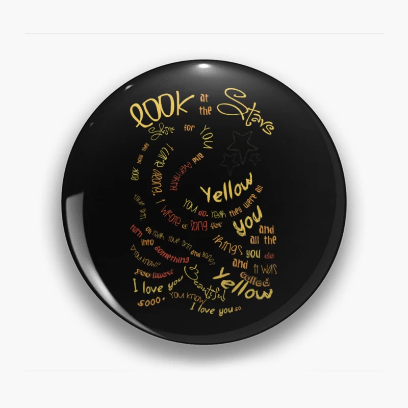 Coldplay Yellow Lyrics Pin