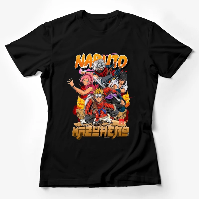 Anime Charaktere in Aktion Damen T-Shirt