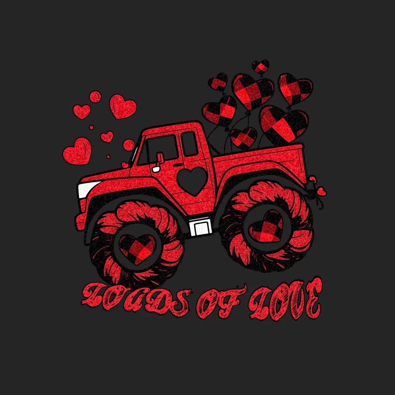 Mädchen-Monstertruck voller Liebe Damen Pullover Sweatshirt