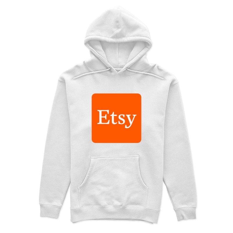 Etsy Official Logo - Orange Square E-commerce Marketplace Icon Female Pullover Hoodie