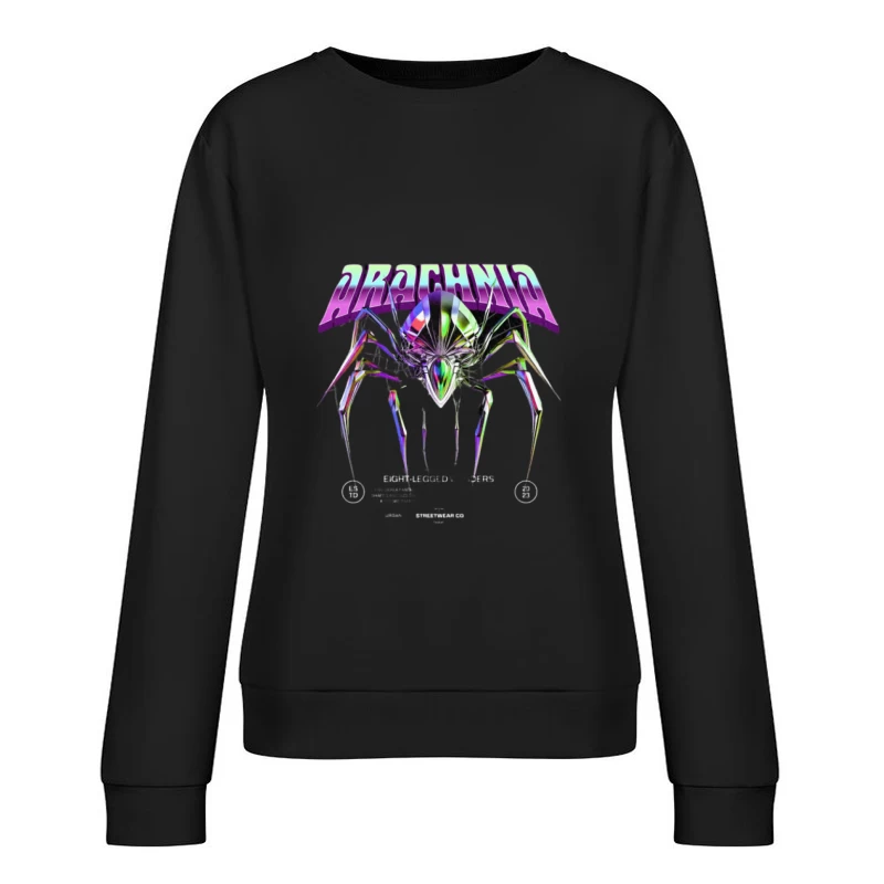 Design d'Araignée Futuriste Femme Sweat-shirt à enfiler
