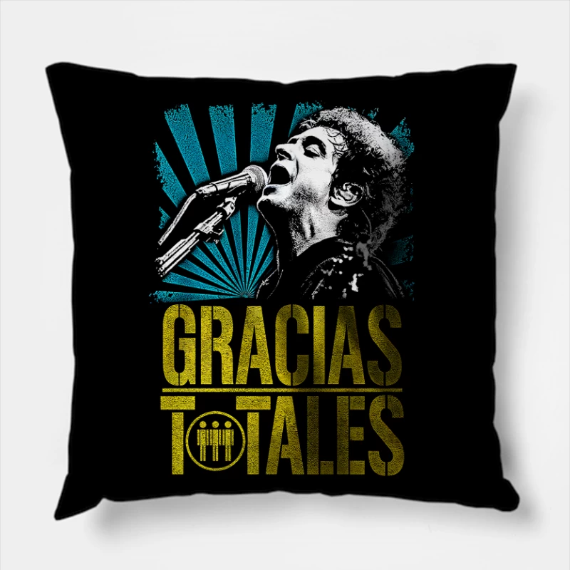 Soda Stereo Gracias Totales Retro Throw Pillow