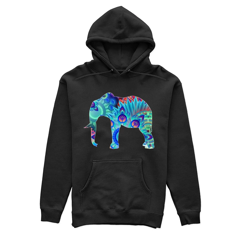 Bunte Elefantengrafik Damen Pullover Hoodie