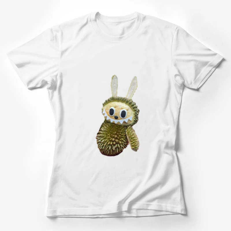 Kreatives Durian-Kunstwerk mit Hasenelementen Damen T-Shirt