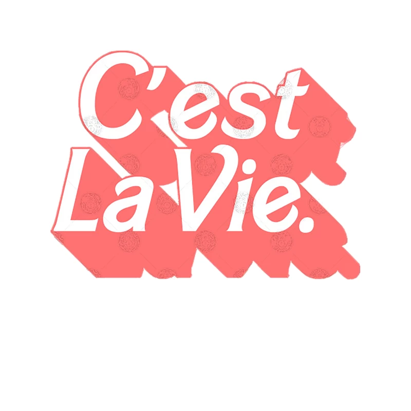 C_est La Vie  Francophile Typography Design Tapestry