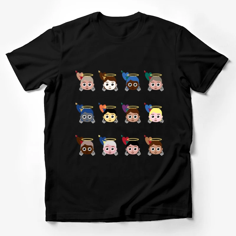 Kreative Engel-Emojis mit Heiligenschein Herren T-Shirt