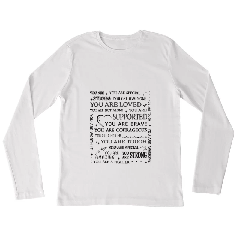 Motivierende Botschaften für Stärke Damen Langarm T-Shirt