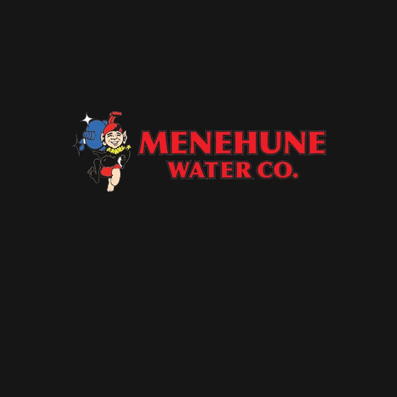 Vintage Menehune Water Company Logo with Cartoon Mascot Female T-Shirt