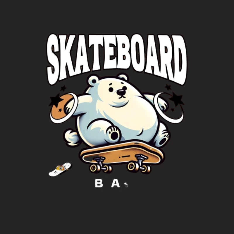 Niedlicher Eisbär auf einem Skateboard Herren Pullover Sweatshirt