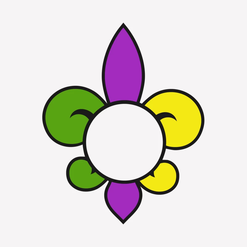 Fleur de lis multicolore Femme T-Shirt