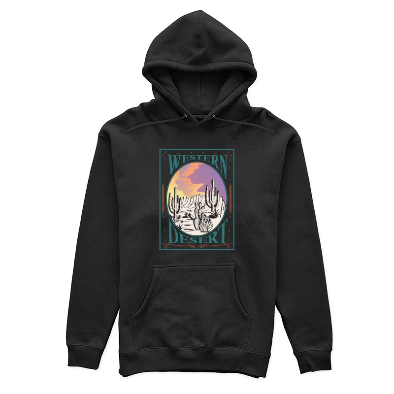 Westliche Wüstenlandschaft mit Kakteen Damen Pullover Hoodie