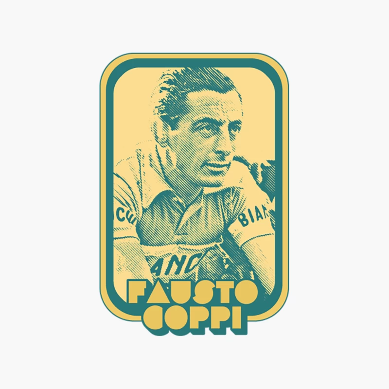 Fausto Coppi  Retro Cycling Fan Art Design Cotton Tote Bag