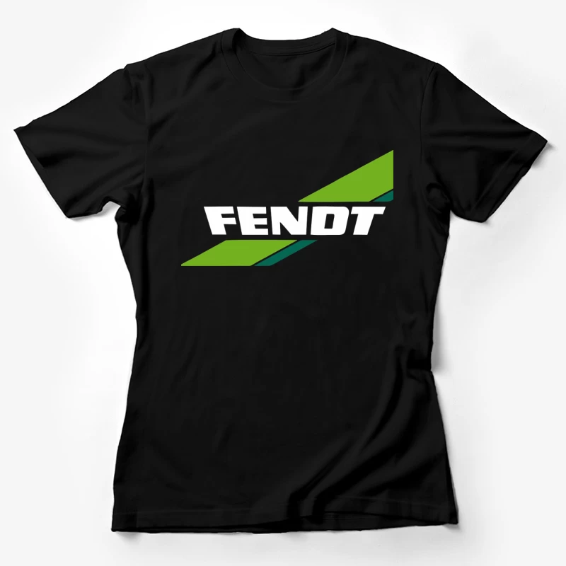 Fendt Agricultural Machinery Logo with Green Diagonal Stripes Female T-Shirt