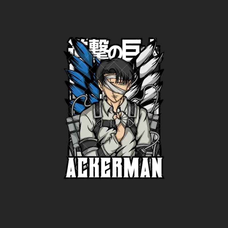 Anime Charakter mit Flügel, Blau und Grau Design Herren Pullover Sweatshirt