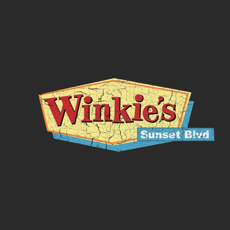 Vintage Winkie's Sunset Blvd Sign: Retro Americana Diner Baseball Cap
