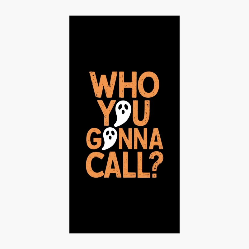 Retro Orange Typography: Who You Gonna Call? iPhone Case