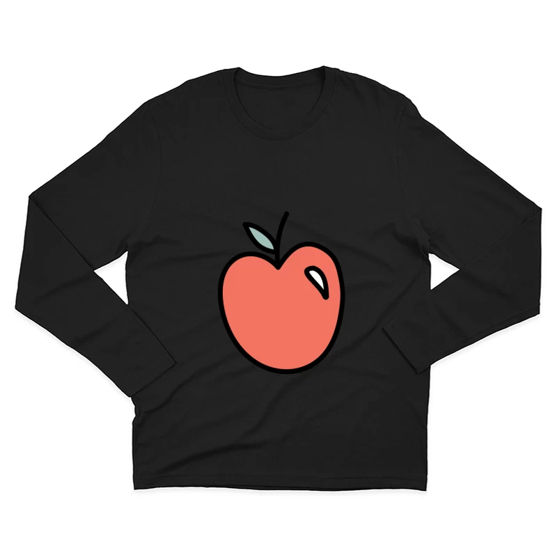 Illustration de pomme minimaliste Homme Manches Longues T-Shirt