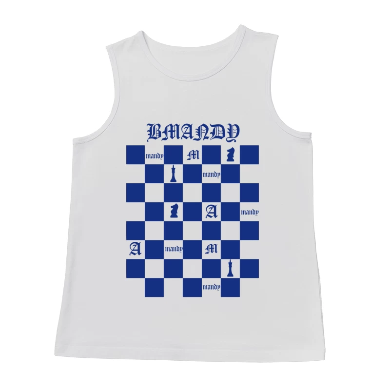 Schachbrettmuster mit Buchstaben und Symbolen Herren Tanktops