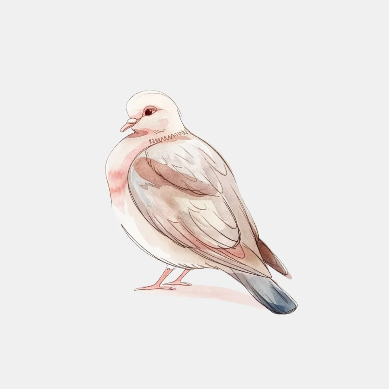 Watercolor Illustration of a Pastel-Colored Dove Male Tank Top