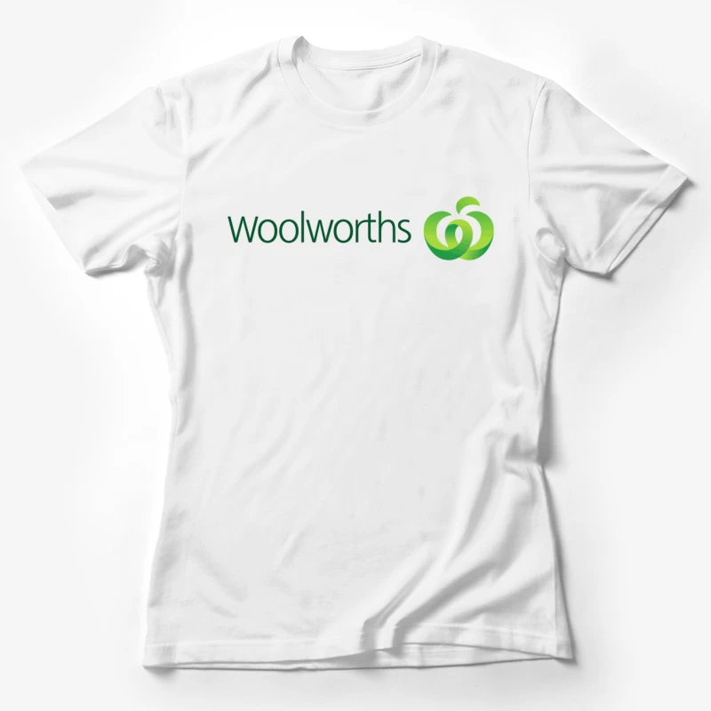 Woolworths Supermarket Chain Logo with Green Apple Design Female T-Shirt