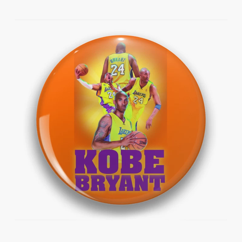 Kobe Bryant Tribute in NBA Colors Pin