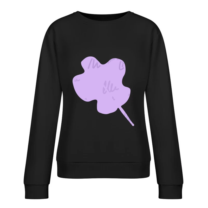 Feuille lilas abstraite Femme Sweat-shirt à enfiler