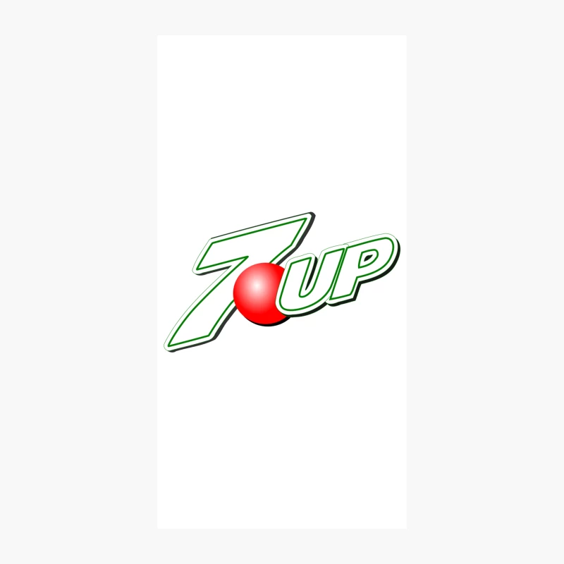 7up Soda Brand Logo with Green Text and Red Circle iPhone Case