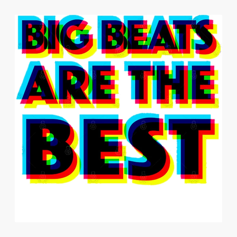 Big Beats Are The Best - 3D Typographic Design Pin