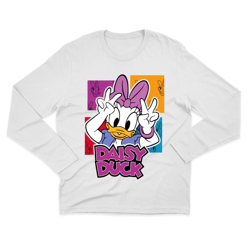 Retro Cartoon Duck – Playful & Nostalgic Design Male Long Sleeve T-Shirt