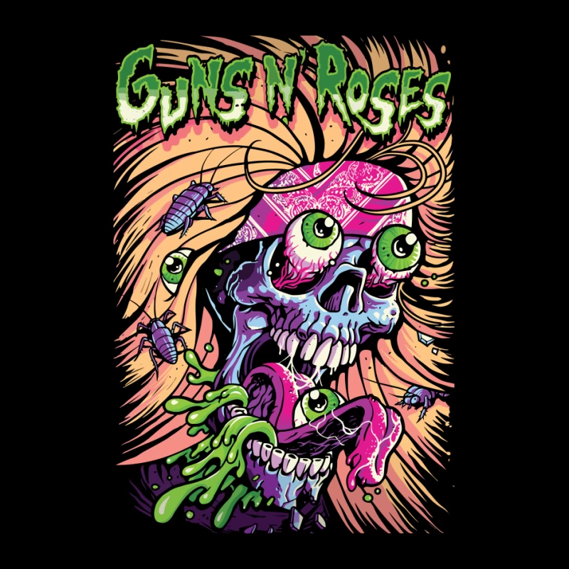 Guns N' Roses Skull Graphic Art Pin