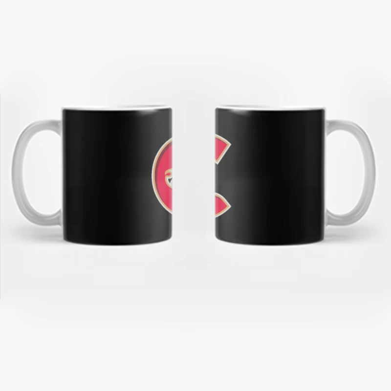 Red Cougar Letter C Sports Logo Design Coffee Mug