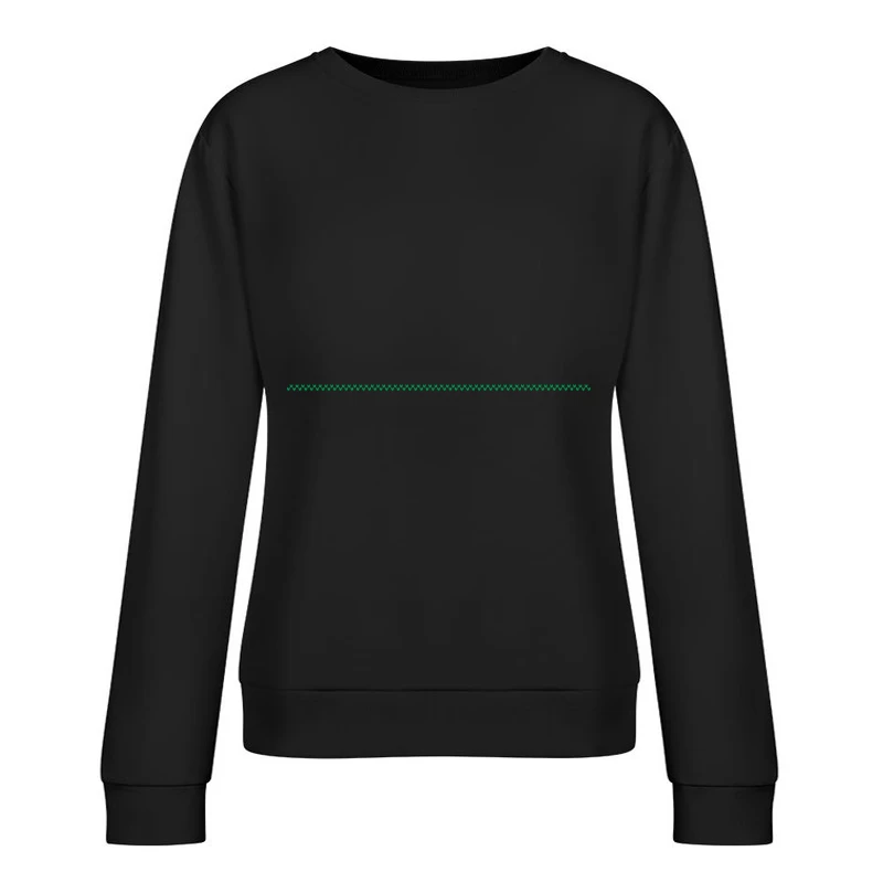 Illusion optique de lignes vertes et noires Femme Sweat-shirt à enfiler