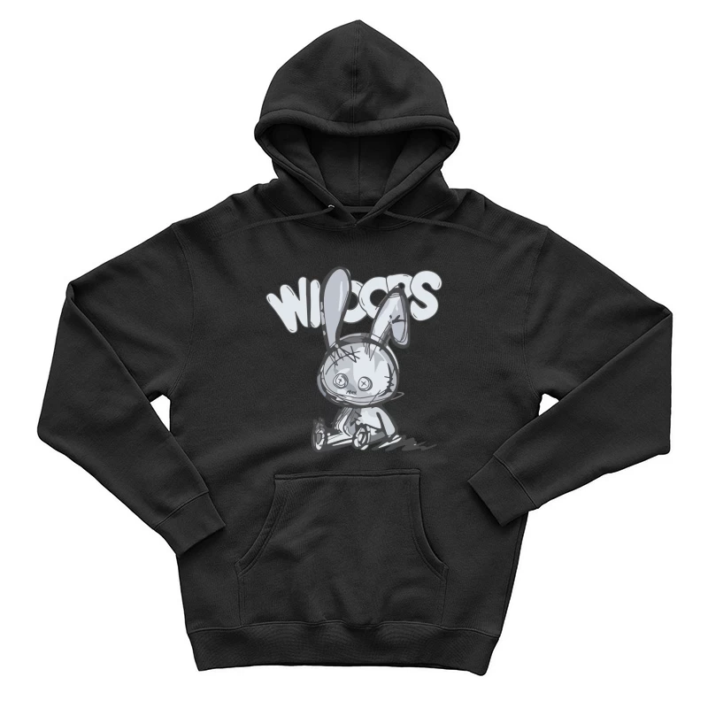 Stoffhase mit Knöpfen Herren Pullover Hoodie