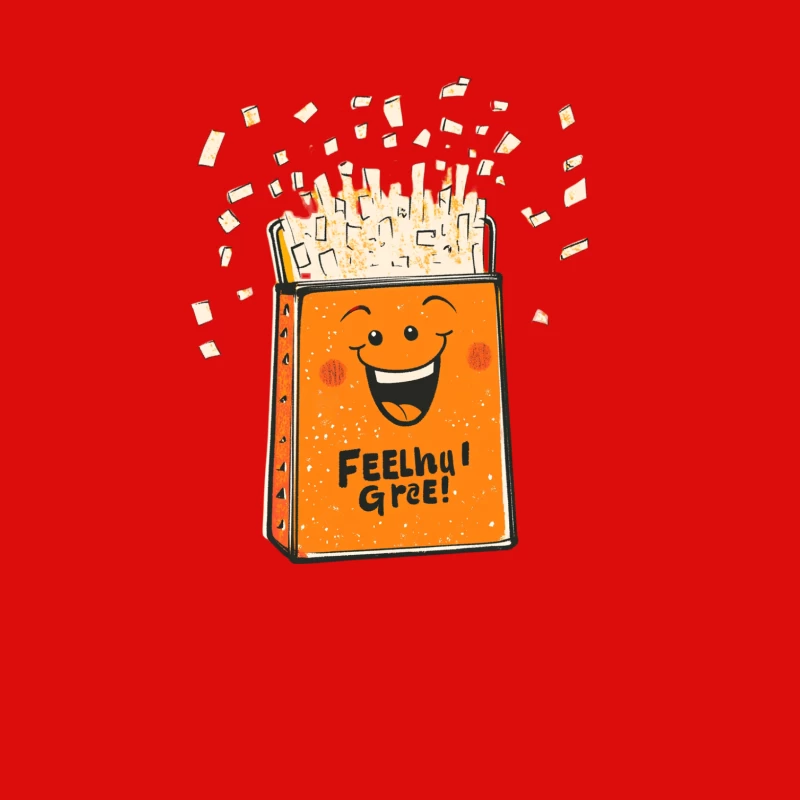 Cheerful Orange Box Feeling Free with Confetti Celebration Male Tank Top