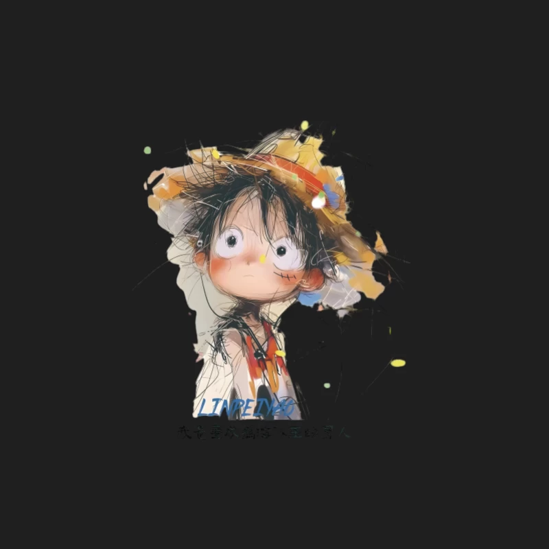 Illustration d'un personnage de dessin animé avec un chapeau de paille Homme Débardeur