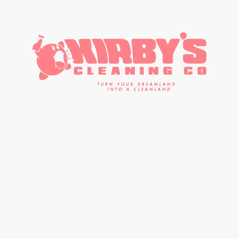 Pink Cartoon Vacuum Cleaner Logo for Kirby's Cleaning Company Cotton Tote Bag