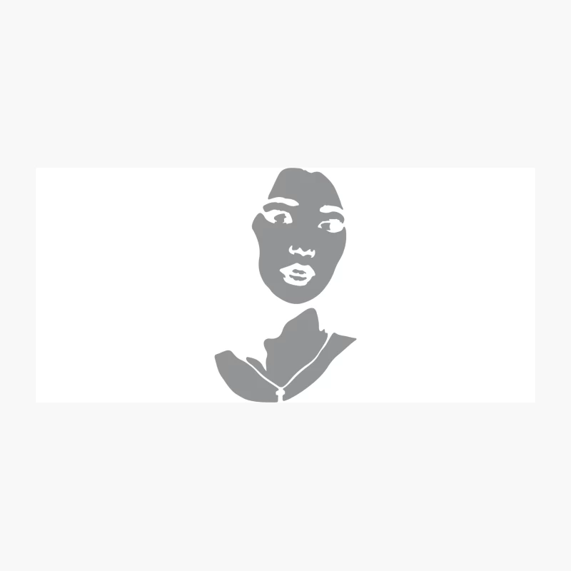 Minimalist Grayscale Portrait Silhouette Coffee Mug